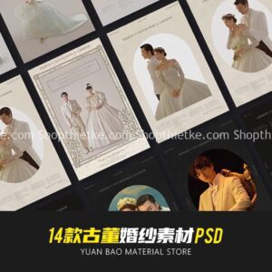 14 Mẫu Khung Backdrop Ảnh Cưới Cổ Điển Phong Cách Hàn Quốc Nhẹ Nhàng (PSD)