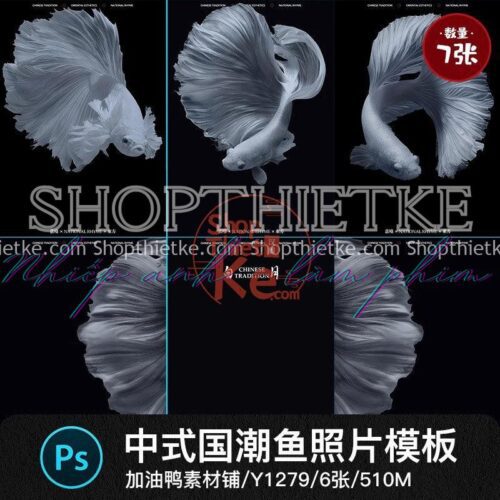 06 Mẫu Background Ảnh Cưới Chủ Đề Chú Cá Khổng Lồ Cực Độc Lạ (PSD)