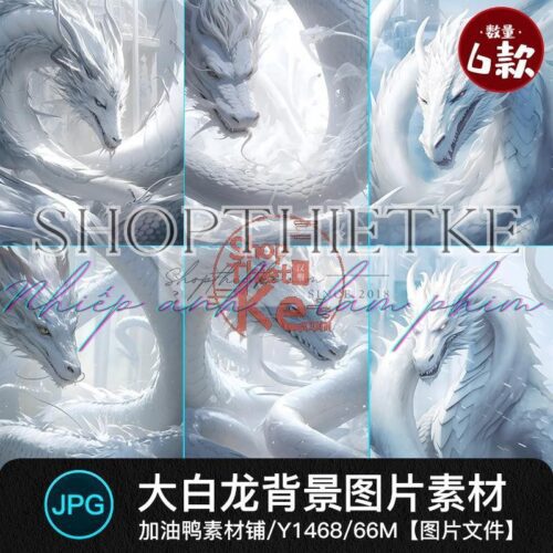 06 Mẫu Rồng Trắng Phong Cách Trung Quốc Cổ Điển Mới Nhất 2023 (JPG)