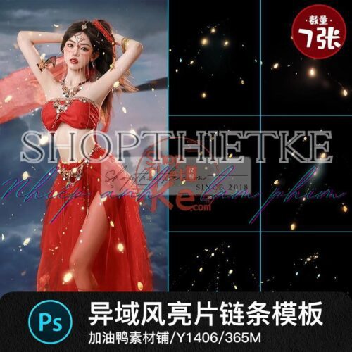 07 Hiệu Ứng Vàng Lấp Lánh Edit Ảnh Cổ Trang, Cổ Phục Mới Nhất (PSD/JPG)