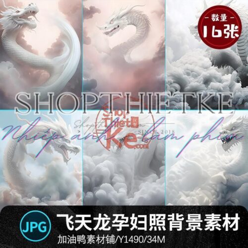 16 File Background Rồng Trắng Cực Đẹp, Chất Lượng Cao Để Anh Em Ghép Ảnh (JPG)