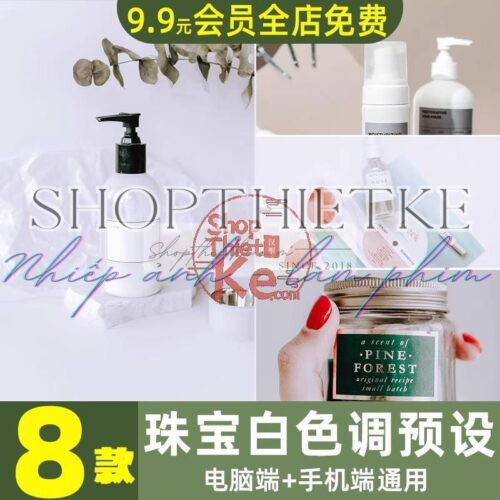 08 Tone Màu Trắng Sạch Trẻ Và Sắc Nét Dành Cho Ảnh Chụp Sản Phẩm (XMP/DNG/CUBE)