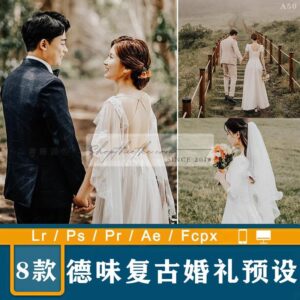 08 Tone Màu Cổ Điển Nước Đức Dành Cho Ảnh Cưới Châu Á (XMP/LR/DNG/CUBE)