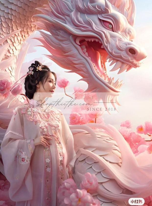09 Mẫu Background Con Rồng Mạnh Mẽ Edit Ảnh Cổ Trang, Ảnh Mẹ Bầu (JPG)