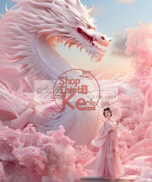 09 Mẫu Background Con Rồng Mạnh Mẽ Edit Ảnh Cổ Trang, Ảnh Mẹ Bầu (JPG)