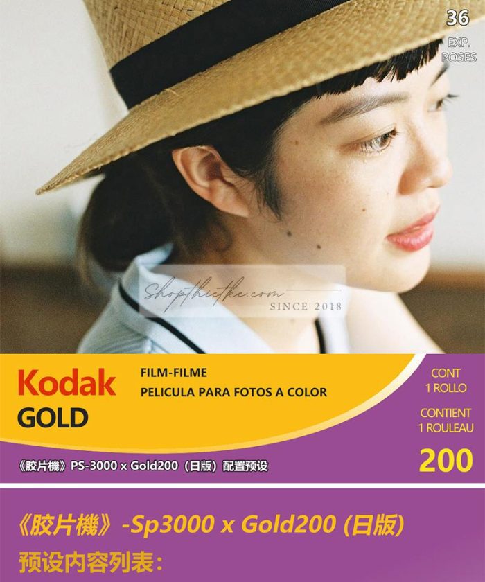 05 Cài Đặt Sẵn Giả Lập Màu Kodak Gold200 - SP3000 Độc Quyền (XMP/CUBE)
