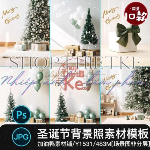 10 Background Chủ Đề Giáng Sinh 2024 Mới Nhất Chụp Ảnh Trong Nhà (PSD)