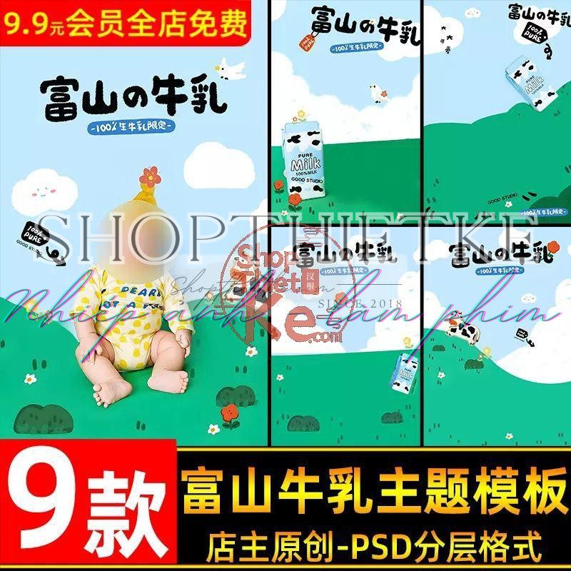 09 Mẫu Background Dễ Thương Dành Cho Ảnh Trẻ Sơ Sinh 100 Ngày Tuổi (PSD) 15 shopthietke com anh