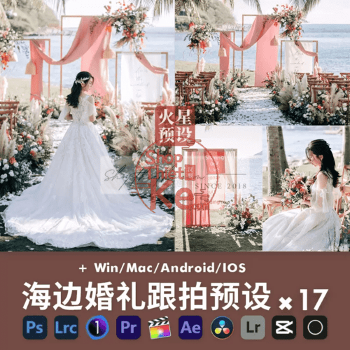 17 Tone Màu Trong Lành, Sang Trọng Cho Ảnh Cưới Bên Bãi Biển (XMP/LR/DNG/CUBE/COS)