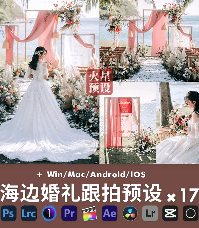 17 Tone Màu Trong Lành, Sang Trọng Cho Ảnh Cưới Bên Bãi Biển (XMP/LR/DNG/CUBE/COS)
