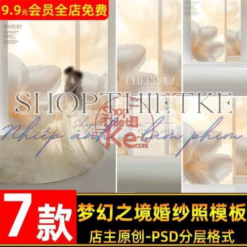 Phong Cách Huyền Bí Với 07 Mẫu PSD Hoa Lớn Tạo Hiệu Ứng Mơ Mộng Cho Ảnh Cưới