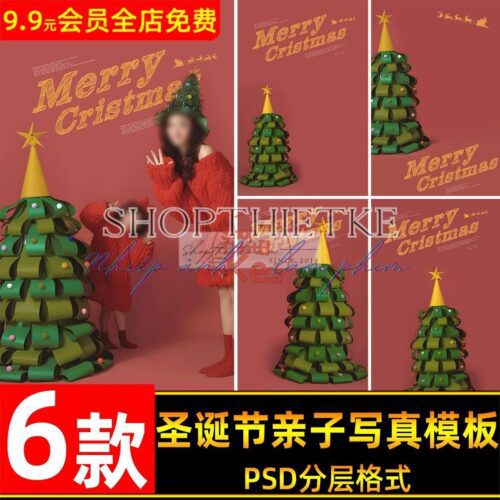 06 Mẫu PSD Background Thiết Kế Ảnh Chủ Đề Giáng Sinh Cho Bé & Gia Đình (PSD)