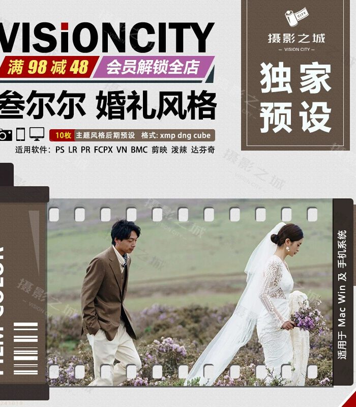 11 Tone Màu Film Cổ Điển Dành Cho Ảnh Cưới, Chân Dung Ngoài Trời (XMP/CUBE)