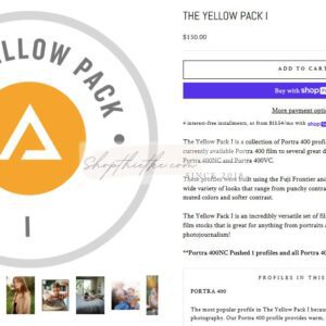 The Yellow Pack I – Bộ Profile Mọi Nhiếp Ảnh Gia Phải Có (XMP/Profile)
