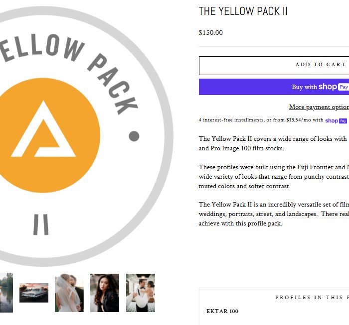 Sản Phẩm Đang Giảm Giá 188 The Yellow Pack II – Bộ Profile Phim Đa Năng Cho Mọi Khoảnh Khắc! (XMP/Profile)