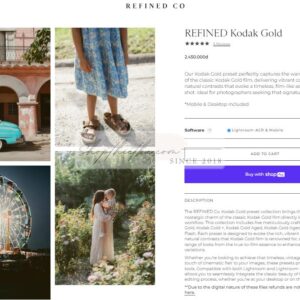 Khám Phá Vẻ Đẹp Cổ Điển Với Bộ Preset Kodak Gold Từ The REFINED Co (XMP)