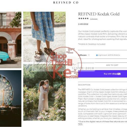 Khám Phá Vẻ Đẹp Cổ Điển Với Bộ Preset Kodak Gold Từ The REFINED Co (XMP)