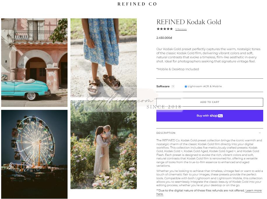 Khám Phá Vẻ Đẹp Cổ Điển Với Bộ Preset Kodak Gold Từ The REFINED Co (XMP) 3 shopthietke com anh 48