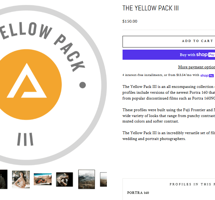 Sản Phẩm Đang Giảm Giá 180 Trải Nghiệm Phim Cổ Điển Với The Yellow Pack III (XMP/Profile)