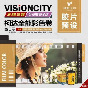 10 Preset Kodak Cổ Điển – Bộ Màu Âm Bản Độc Đáo Cho Lightroom (XMP/CUBE)