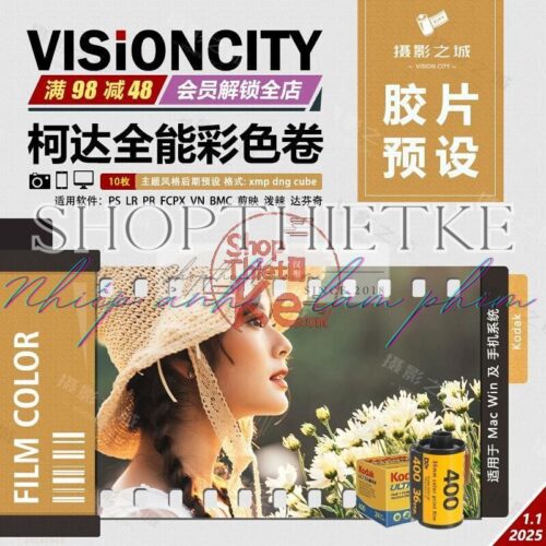 10 Preset Kodak Cổ Điển – Bộ Màu Âm Bản Độc Đáo Cho Lightroom (XMP/CUBE)