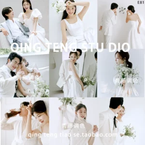 07 Preset Lightroom & LUT – Tone Hồng Trắng Trong Trẻo Cho Ảnh Cưới (XMP/DNG/CUBE)