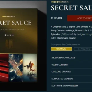 Secret Sauce Premium LUTs Pack - Tone Màu Film Đỉnh Cao từ Reilin Joey (CUBE)