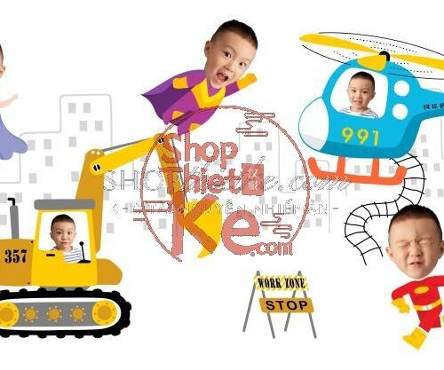 Bộ Sưu Tập 12 PSD Background Ghép Ảnh Cho Bé: Khơi Nguồn Sáng Tạo Độc Đáo (PSD)