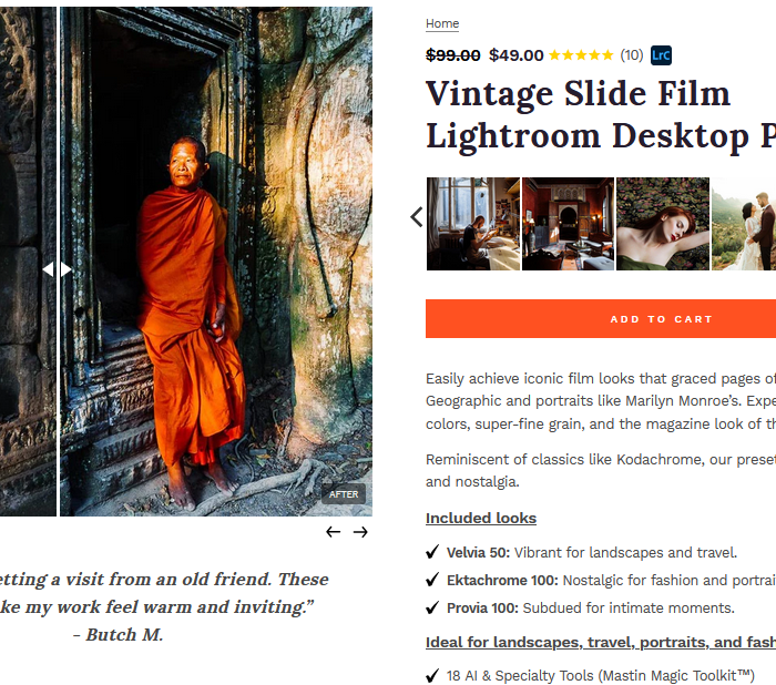 Bộ Preset Giả Lập Phim Slide Cổ Điển – Desktop Lightroom (XMP)