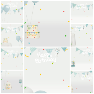 10 Mẫu Background Ghép Ảnh Baby Chủ Đề Sinh Nhật - Happy Birthday (PSD)
