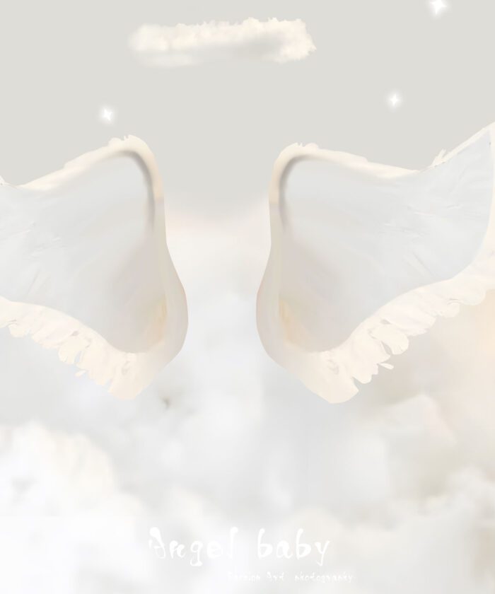 10 Background Thiên Thần Nhỏ Tone Màu Trắng Ngà Dễ Thương (PSD)
