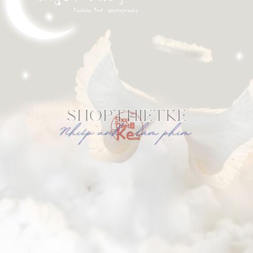 10 Background Thiên Thần Nhỏ Tone Màu Trắng Ngà Dễ Thương (PSD)