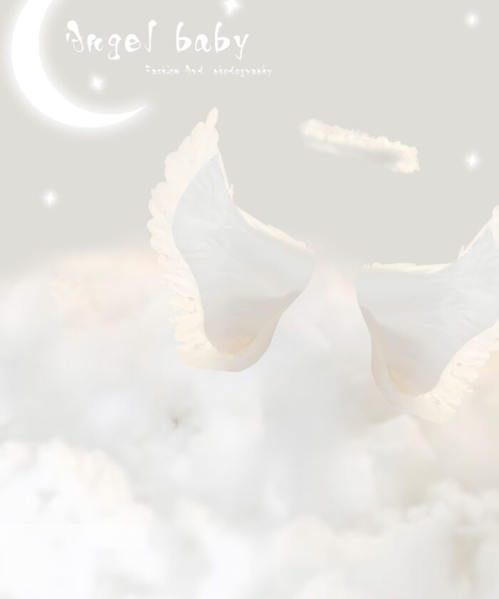 10 Background Thiên Thần Nhỏ Tone Màu Trắng Ngà Dễ Thương (PSD)