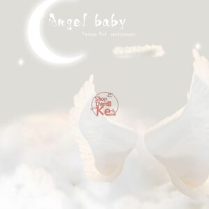 10 Background Thiên Thần Nhỏ Tone Màu Trắng Ngà Dễ Thương (PSD)