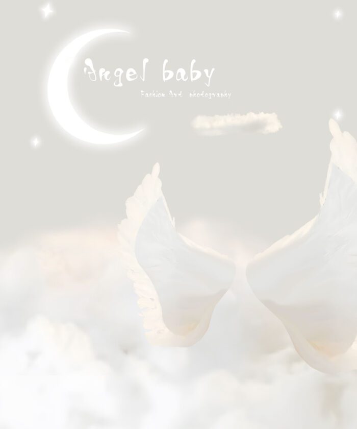 10 Background Thiên Thần Nhỏ Tone Màu Trắng Ngà Dễ Thương (PSD)