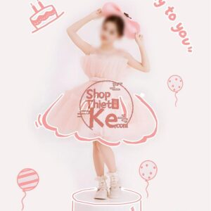 09 PSD Ảnh Sinh Nhật Bé Gái – Tông Hồng Dễ Thương, Thiết Kế Hand-Drawn 6 shopthietke com Shopthietke.com 198