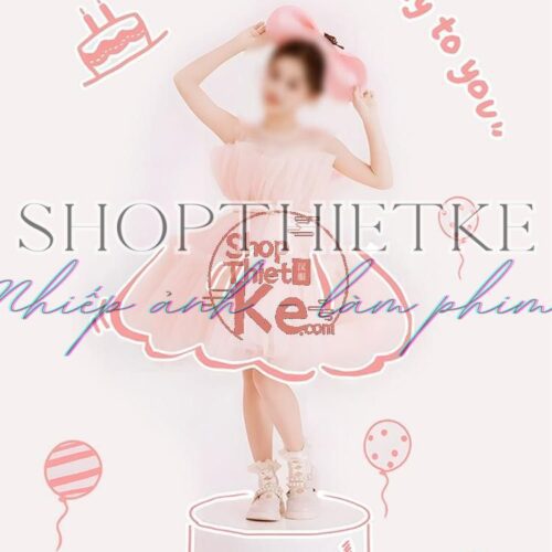 09 PSD Ảnh Sinh Nhật Bé Gái – Tông Hồng Dễ Thương, Thiết Kế Hand-Drawn