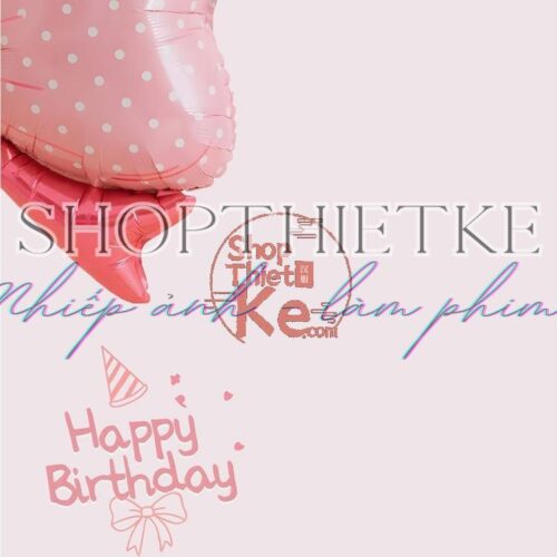 09 PSD Ảnh Sinh Nhật Bé Gái – Tông Hồng Dễ Thương, Thiết Kế Hand-Drawn