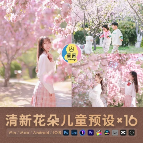 16 Tone Hoa Anh Đào – Lung Linh Như Mùa Xuân Nhật Bản (XMP/DNG/CUBE/COS)