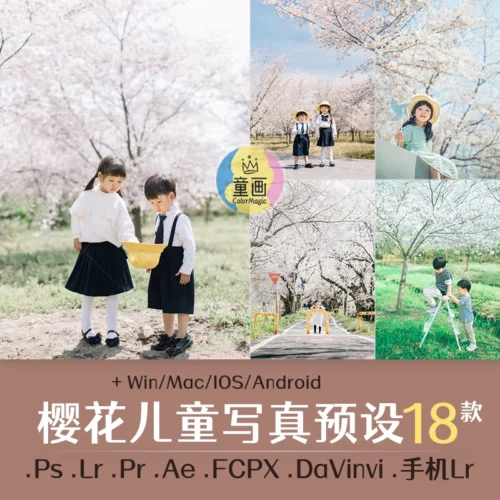 Sakura Kids – 18 Tone Ảnh Trẻ Em Trong Trẻo Như Mùa Xuân Nhật (XMP/DNG/CUBE/COS)