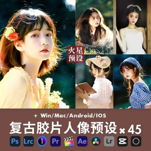 45 Preset Phim Cổ Điển Cho Chân Dung & Ảnh Ngoại Cảnh Lightroom Photoshop (XMP/DNG/CUBE/COS)