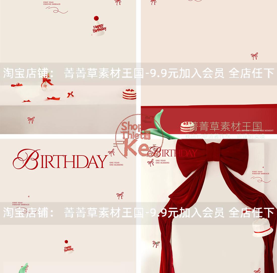 08 Mẫu PSD Thiết Kế Ảnh Sinh Nhật Bé Chủ Đề Dâu Tây Đỏ Dễ Thương 10 shopthietke com Shopthietke.com 538