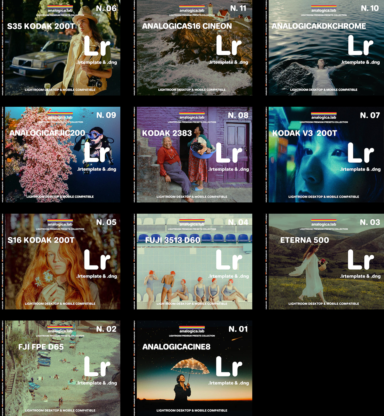 13 Preset Lightroom Giả Lập Phim Cao Cấp – Fuji, Kodak, Cine Look Đỉnh Cao (XMP)