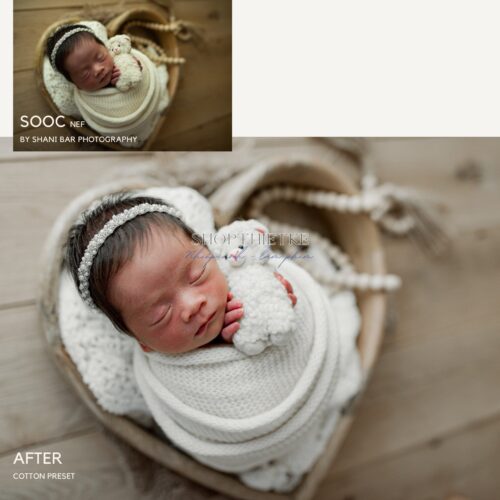 Cotton Lightroom/ACR Presets – Tone Trắng Tinh Khiết Cho Ảnh Newborn & Baby Photography (XMP)