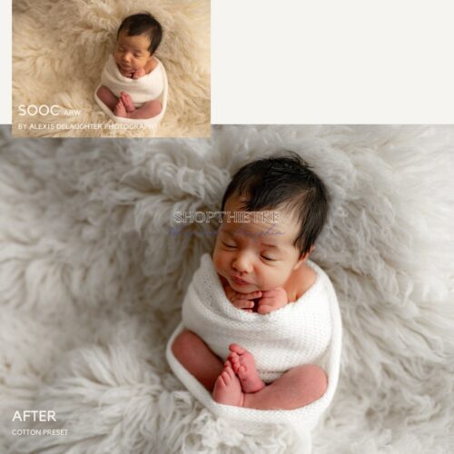 Cotton Lightroom/ACR Presets – Tone Trắng Tinh Khiết Cho Ảnh Newborn & Baby Photography (XMP)