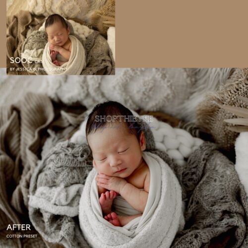Cotton Lightroom/ACR Presets – Tone Trắng Tinh Khiết Cho Ảnh Newborn & Baby Photography (XMP)