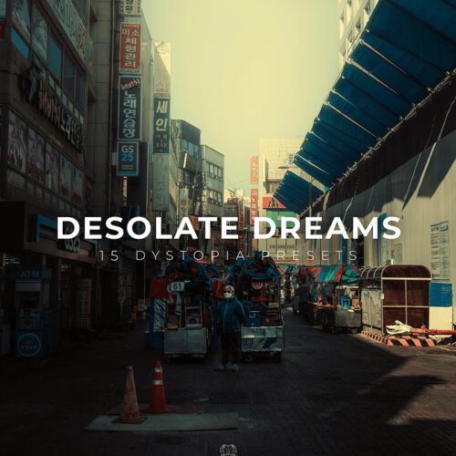 Desolate Dreams – 15 Preset Lightroom Phong Cách Dystopia | U Tối, Hoang Tàn & Điện Ảnh (XMP/DNG)