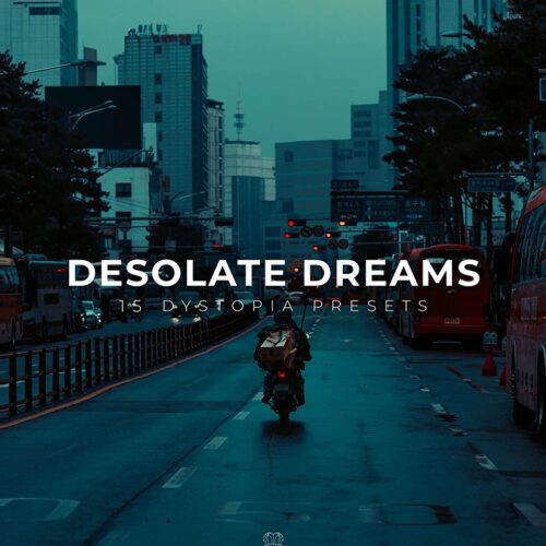 Desolate Dreams – 15 Preset Lightroom Phong Cách Dystopia | U Tối, Hoang Tàn & Điện Ảnh (XMP/DNG)