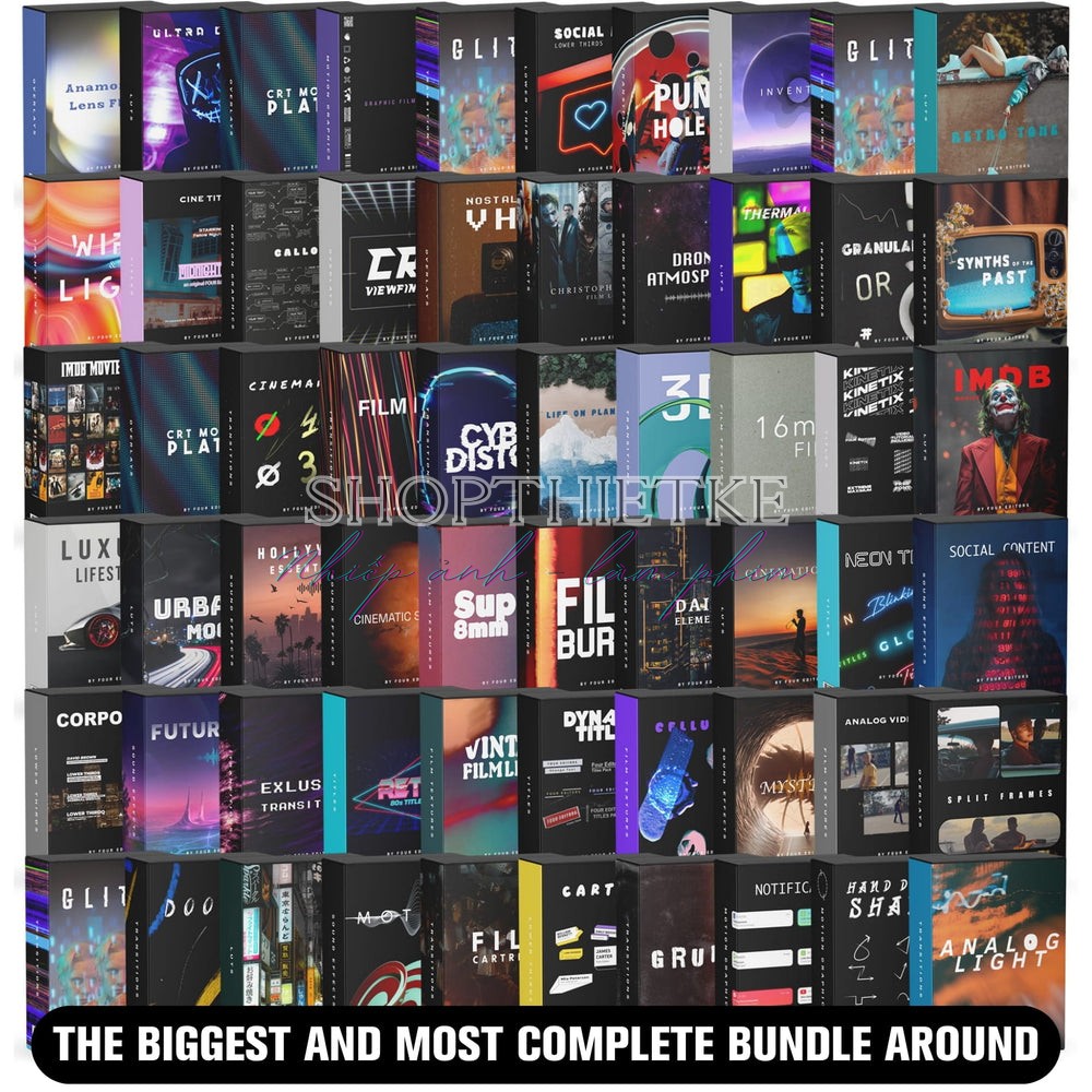 Platinum Bundle: Toàn Bộ Thư Viện 10,000+ Tài Nguyên Video & Audio Từ FOUR Editors (10GB)