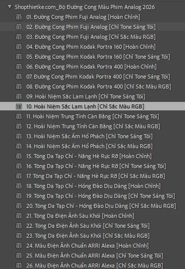 Bộ Sưu Tập Đường Cong Màu Phim Analog 2026: Tinh Tuyển Từ Hàng Trăm Khung Hình Thực Tế (XMP) 11 shopthietke com anh 26